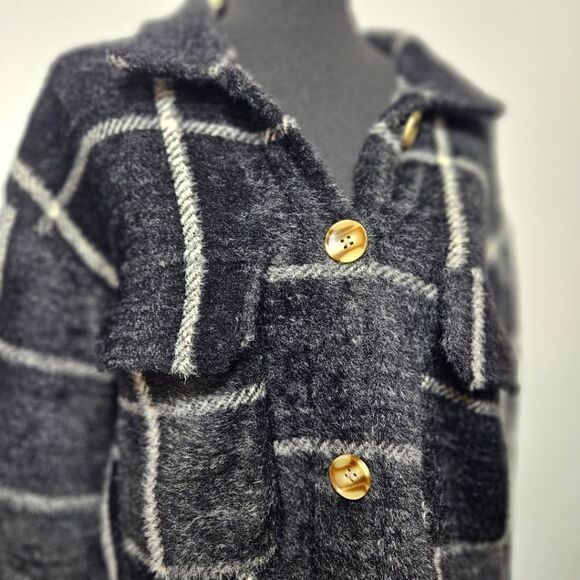 Z Supply Size Large Plaid Button-Up Jacket - Picture 1 of 7